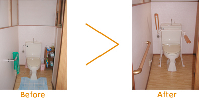 手すりでトイレも安心