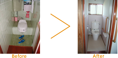 洋式への交換と一緒に